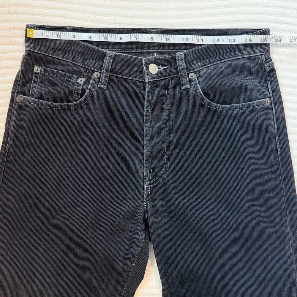Acne Studios Men’s 1996 Straight Fit Stretch Corduroy Black Pants